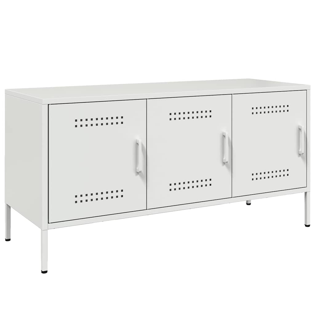 Thumbnail - vidaXL TV-Schrank Weiß 100,5x39x50,5 cm Stahl