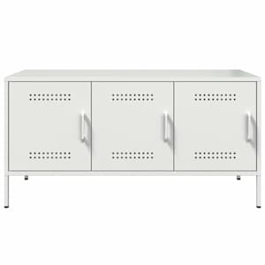 TV skříňka bílá 100,5 x 39 x 50,5 cm ocel - obrázek 6