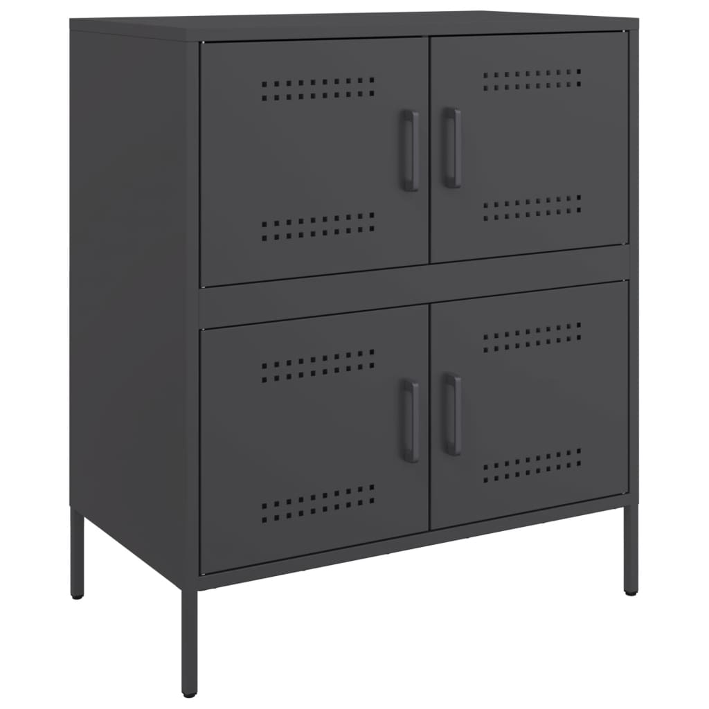 Thumbnail - vidaXL Sideboard Schwarz 68x39x79 cm Stahl