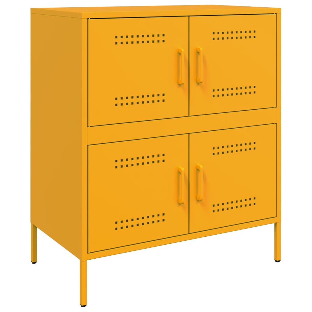Thumbnail - vidaXL Sideboard Senfgelb 68x39x79 cm Stahl