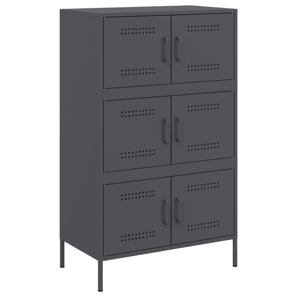 Thumbnail - vidaXL Highboard Anthrazit 68x39x113 cm Stahl