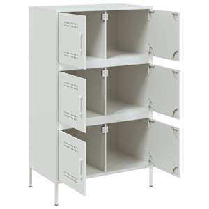 Skříň highboard bílá 68 x 39 x 113 cm ocel - obrázek 9