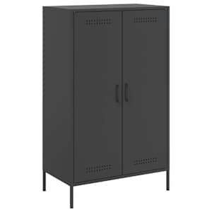 Skříň highboard černá 68 x 39 x 113 cm ocel - obrázek 2