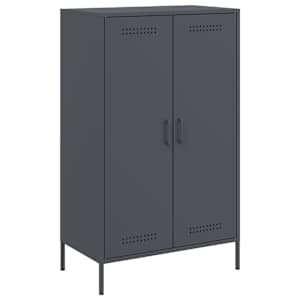 Skříň highboard antracitová 68 x 39 x 113 cm ocel - obrázek 2