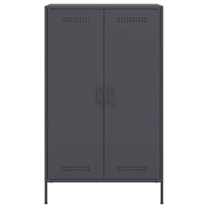 Skříň highboard antracitová 68 x 39 x 113 cm ocel - obrázek 6