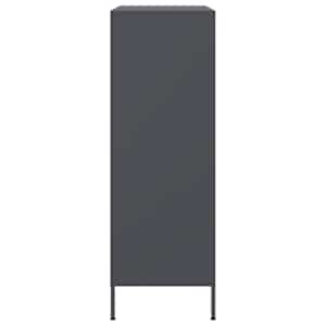 Skříň highboard antracitová 68 x 39 x 113 cm ocel - obrázek 7