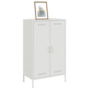 Skříň highboard bílá 68 x 39 x 113 cm ocel - obrázek 4