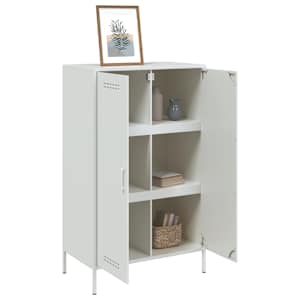 Skříň highboard bílá 68 x 39 x 113 cm ocel - obrázek 5