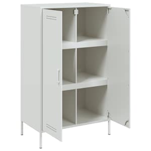 Skříň highboard bílá 68 x 39 x 113 cm ocel - obrázek 9