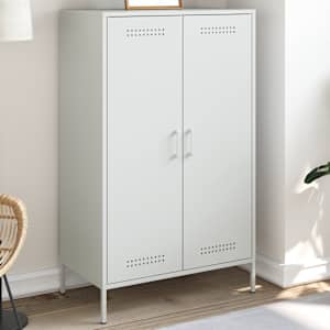 Skříň highboard bílá 68 x 39 x 113 cm ocel - obrázek 1