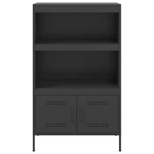 Skříň highboard černá 68 x 39 x 113 cm ocel - obrázek 6