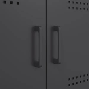 Skříň highboard černá 68 x 39 x 113 cm ocel - obrázek 11