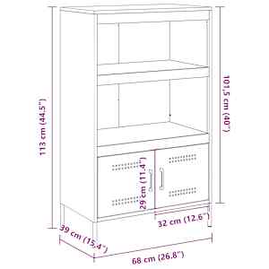 Skříň highboard růžová 68 x 39 x 113 cm ocel - obrázek 13