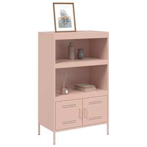 Skříň highboard růžová 68 x 39 x 113 cm ocel - obrázek 4