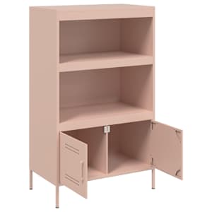 Skříň highboard růžová 68 x 39 x 113 cm ocel - obrázek 9