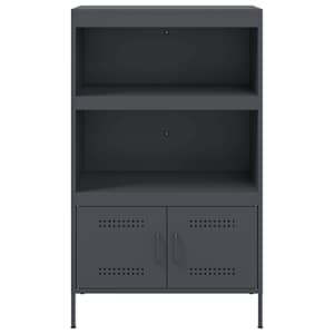 Skříň highboard antracitová 68 x 39 x 113 cm ocel - obrázek 6