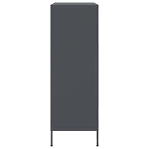 Skříň highboard antracitová 68 x 39 x 113 cm ocel - obrázek 7