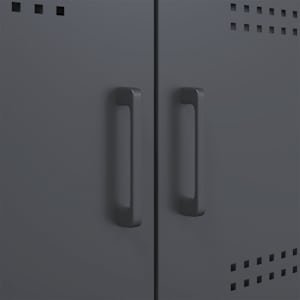Skříň highboard antracitová 68 x 39 x 113 cm ocel - obrázek 11