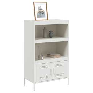 Skříň highboard bílá 68 x 39 x 113 cm ocel - obrázek 4