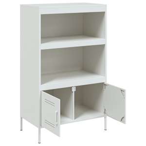 Skříň highboard bílá 68 x 39 x 113 cm ocel - obrázek 9