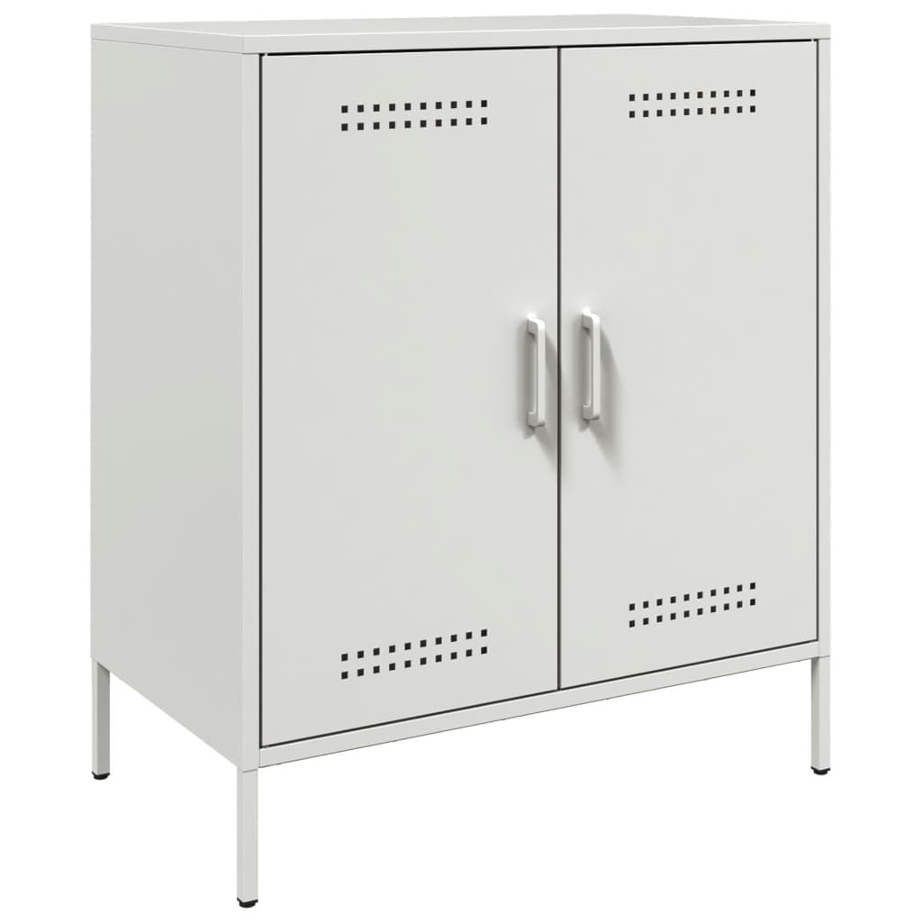 vidaXL Příborník bílý 68 x 39 x 79 cm ocel