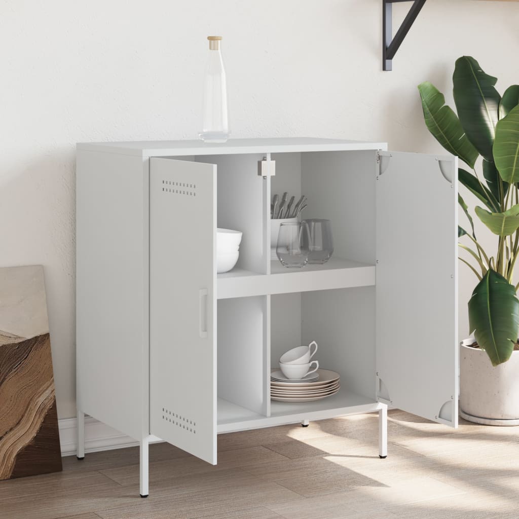 Thumbnail - vidaXL Sideboard Weiß 68x39x79 cm Stahl