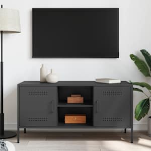 TV skříňka černá 100,5 x 39 x 50,5 cm ocel - obrázek 3