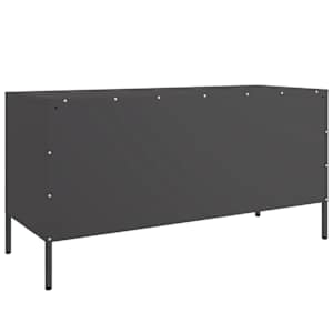 TV skříňka černá 100,5 x 39 x 50,5 cm ocel - obrázek 8
