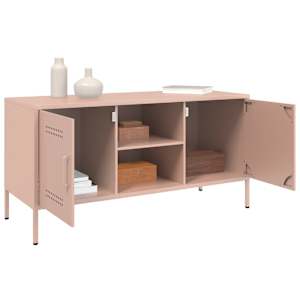 TV skříňka růžová 100,5 x 39 x 50,5 cm ocel - obrázek 5