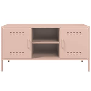 TV skříňka růžová 100,5 x 39 x 50,5 cm ocel - obrázek 6