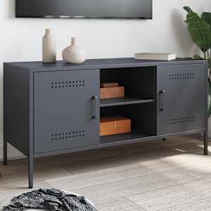 TV skříňka antracitová 100,5 x 39 x 50,5 cm ocel - obrázek 1