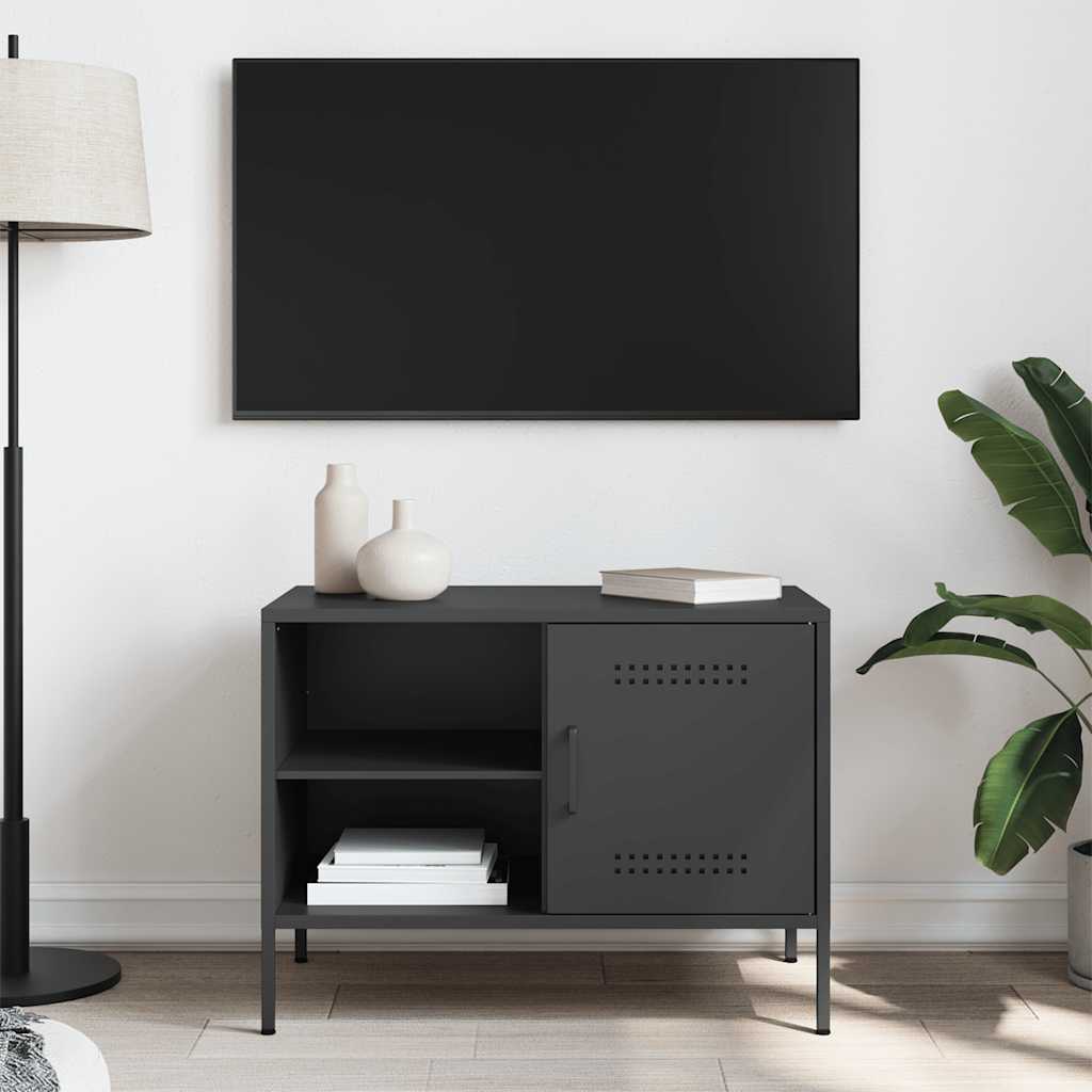 Thumbnail - vidaXL TV-Schrank Schwarz 68x39x50,5 cm Stahl