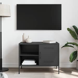 TV skříňka černá 68 x 39 x 50,5 cm ocel - obrázek 3