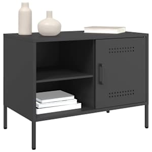 TV skříňka černá 68 x 39 x 50,5 cm ocel - obrázek 4