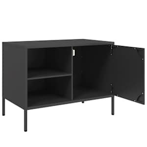 TV skříňka černá 68 x 39 x 50,5 cm ocel - obrázek 11