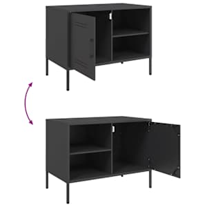 TV skříňky 2 ks černé 68 x 39 x 50,5 cm ocel - obrázek 12