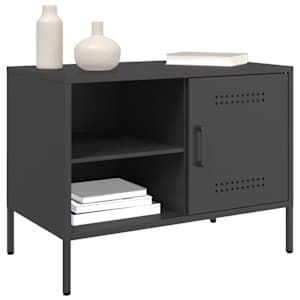TV skříňky 2 ks černé 68 x 39 x 50,5 cm ocel - obrázek 4