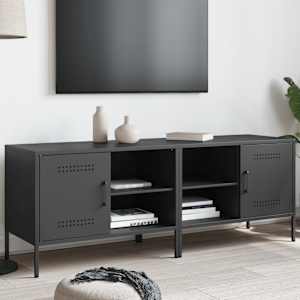 TV skříňky 2 ks černé 68 x 39 x 50,5 cm ocel