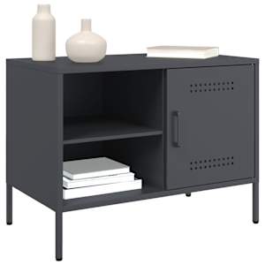 TV skříňka antracitová 68 x 39 x 50,5 cm ocel - obrázek 4