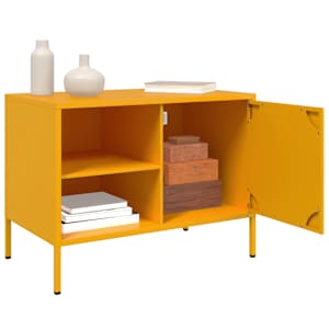 TV skříňka hořčicově žlutá 68 x 39 x 50,5 cm ocel - obrázek 5