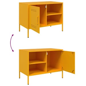 TV skříňka hořčicově žlutá 68 x 39 x 50,5 cm ocel - obrázek 11