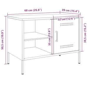 TV skříňka olivově zelená 68 x 39 x 50,5 cm ocel - obrázek 14