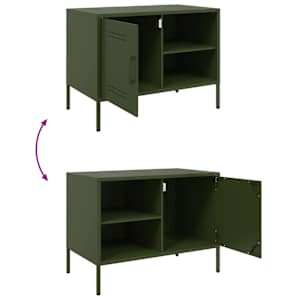 TV skříňka olivově zelená 68 x 39 x 50,5 cm ocel - obrázek 11