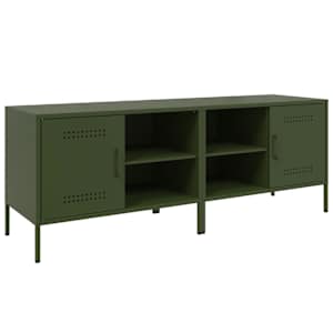 TV skříňky 2 ks olivově zelené 68 x 39 x 50,5 cm ocel - obrázek 2