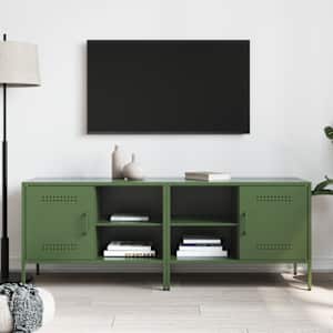 TV skříňky 2 ks olivově zelené 68 x 39 x 50,5 cm ocel - obrázek 3