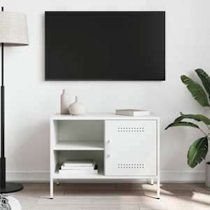TV skříňka bílá 68 x 39 x 50,5 cm ocel - obrázek 3