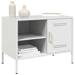 TV skříňka bílá 68 x 39 x 50,5 cm ocel - obrázek 4