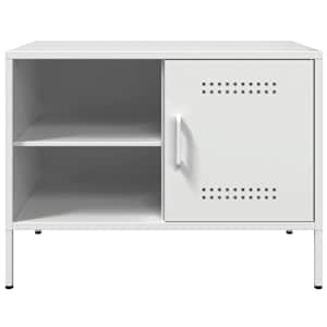 TV skříňka bílá 68 x 39 x 50,5 cm ocel - obrázek 6