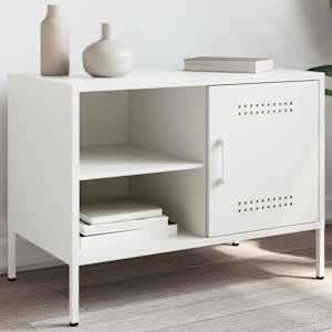 TV skříňka bílá 68 x 39 x 50,5 cm ocel - obrázek 1