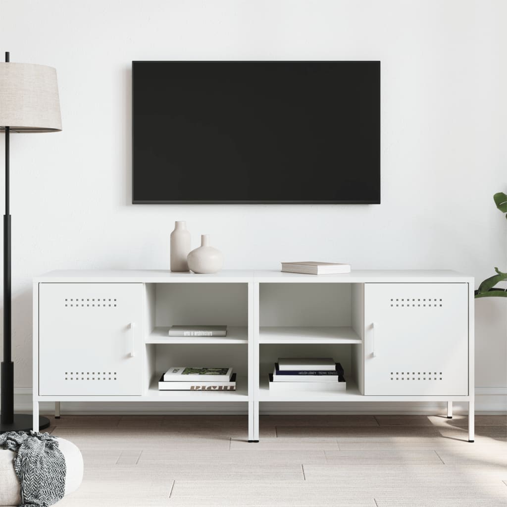 vidaXL Tv-meubelen 2 st 68x39x50,5 cm staal wit afbeelding